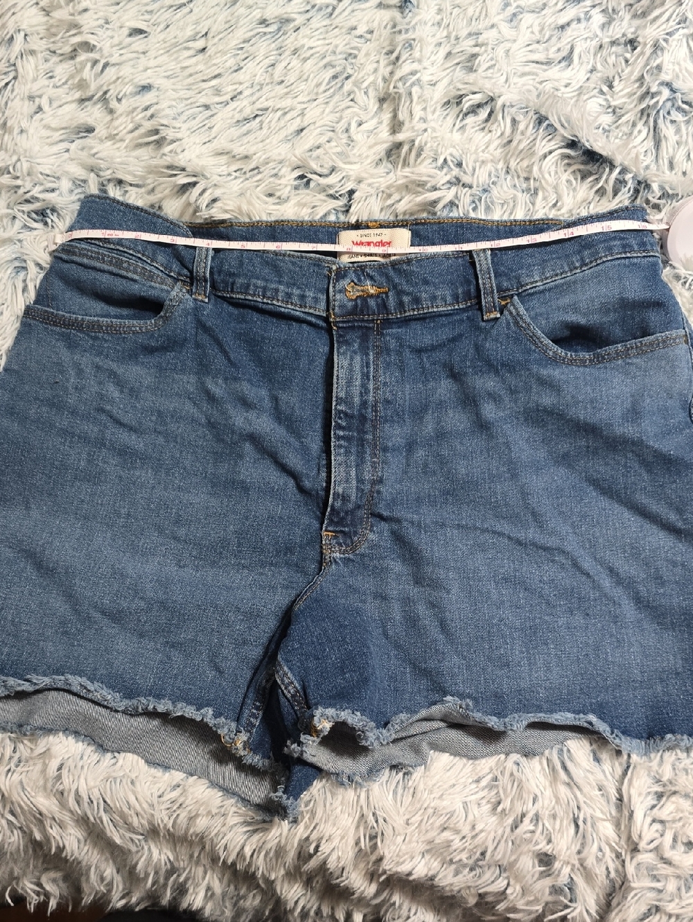 Wangler Blue Denim Cutoff Shorts